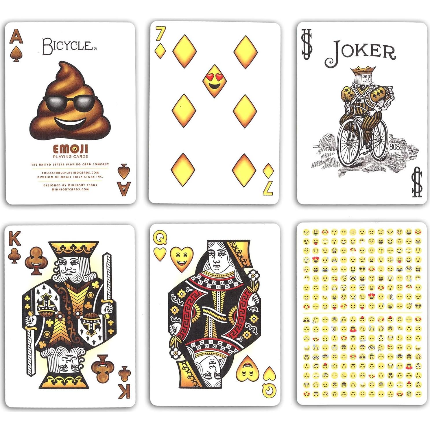 Baraja de Póker Bicycle Emoji - 54 Cartas Estándar 62.5x88mm