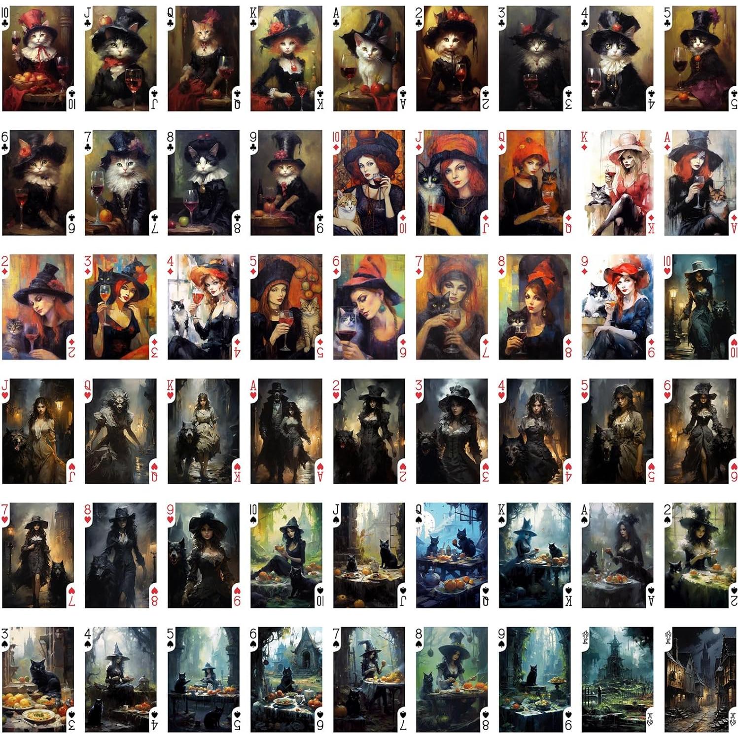 Baraja de Póker Wicca FlonzGift 54 Cartas Ilustradas