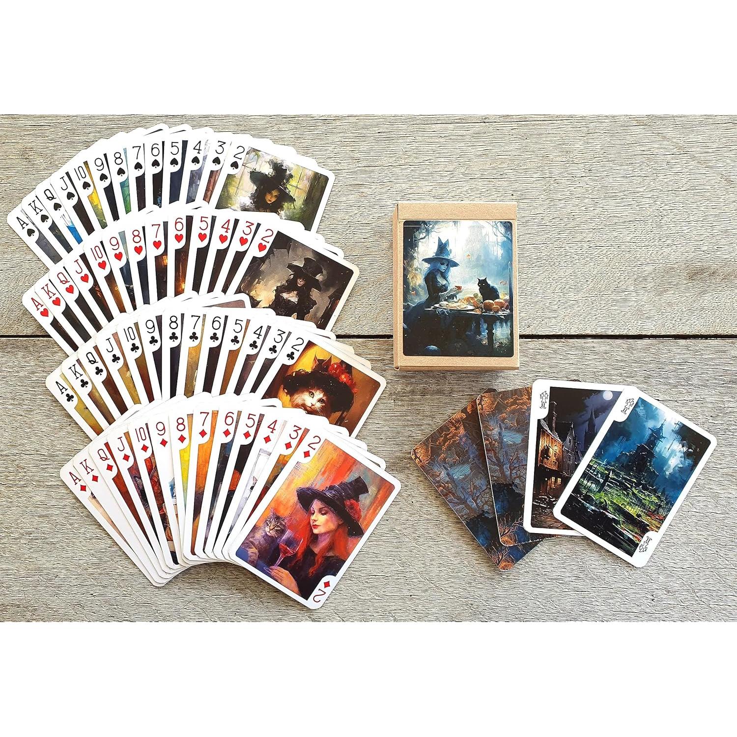 Baraja de Póker Wicca FlonzGift 54 Cartas Ilustradas