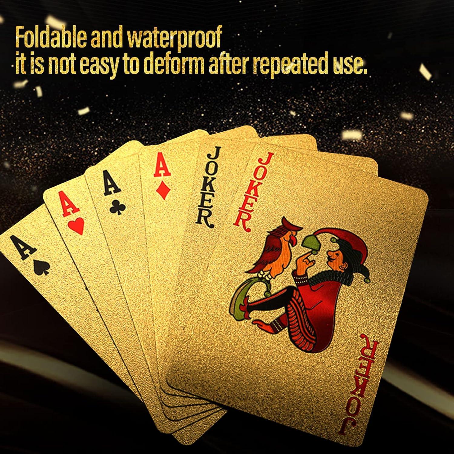 4 Barajas de Cartas de Juego Impermeables FMOACEN - Estándar