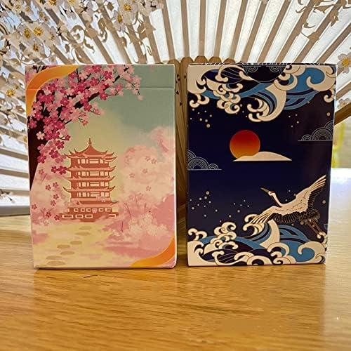 Baraja de Cartas Cherry Blossoms Qianben 56 Piezas PVC Impermeable