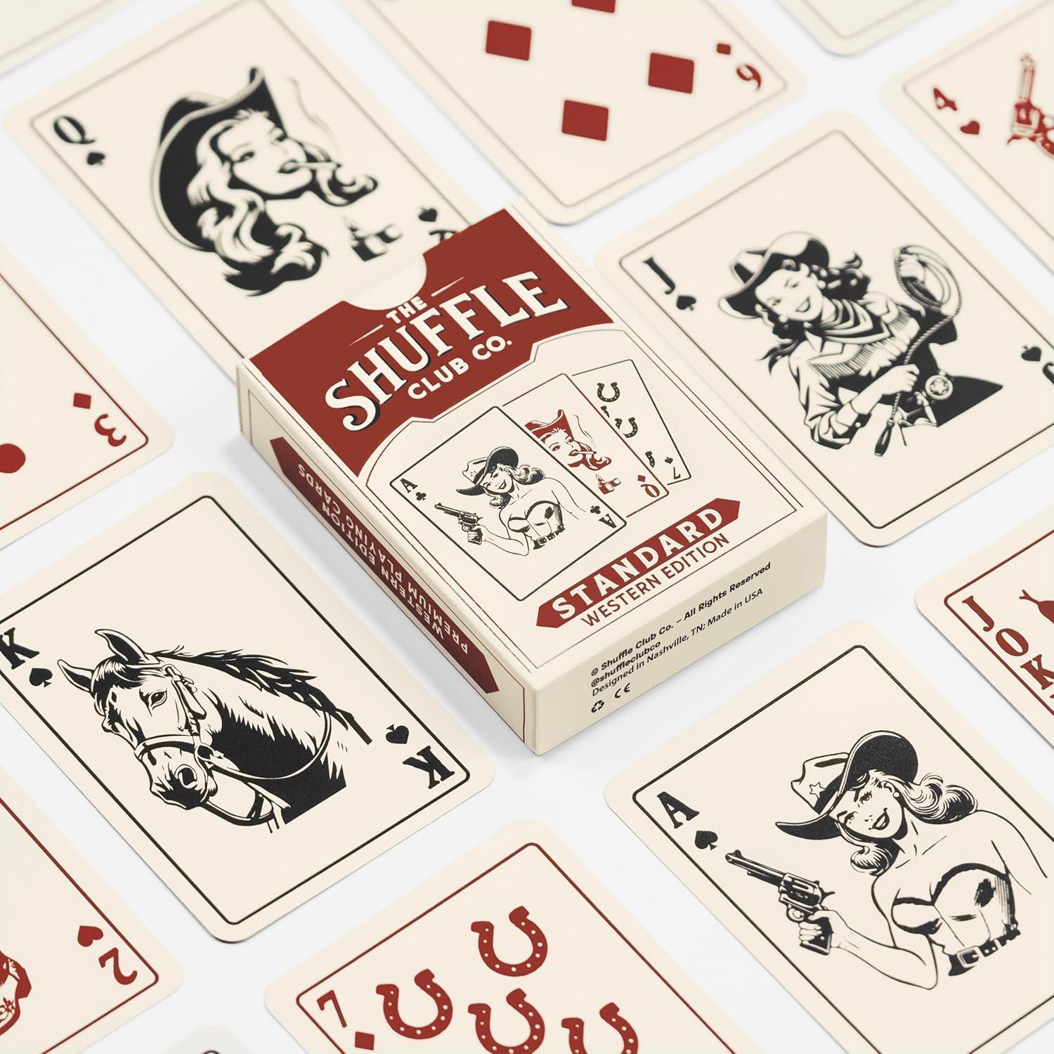 Baraja de Juego Vintage Western Shuffle Club Co - Cartas Personalizadas