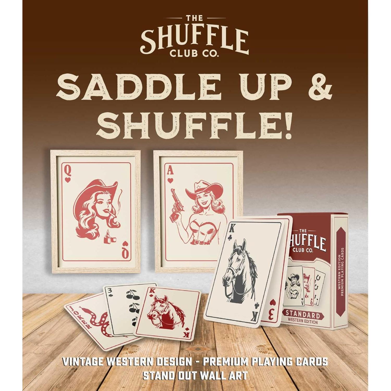 Baraja de Juego Vintage Western Shuffle Club Co - Cartas Personalizadas
