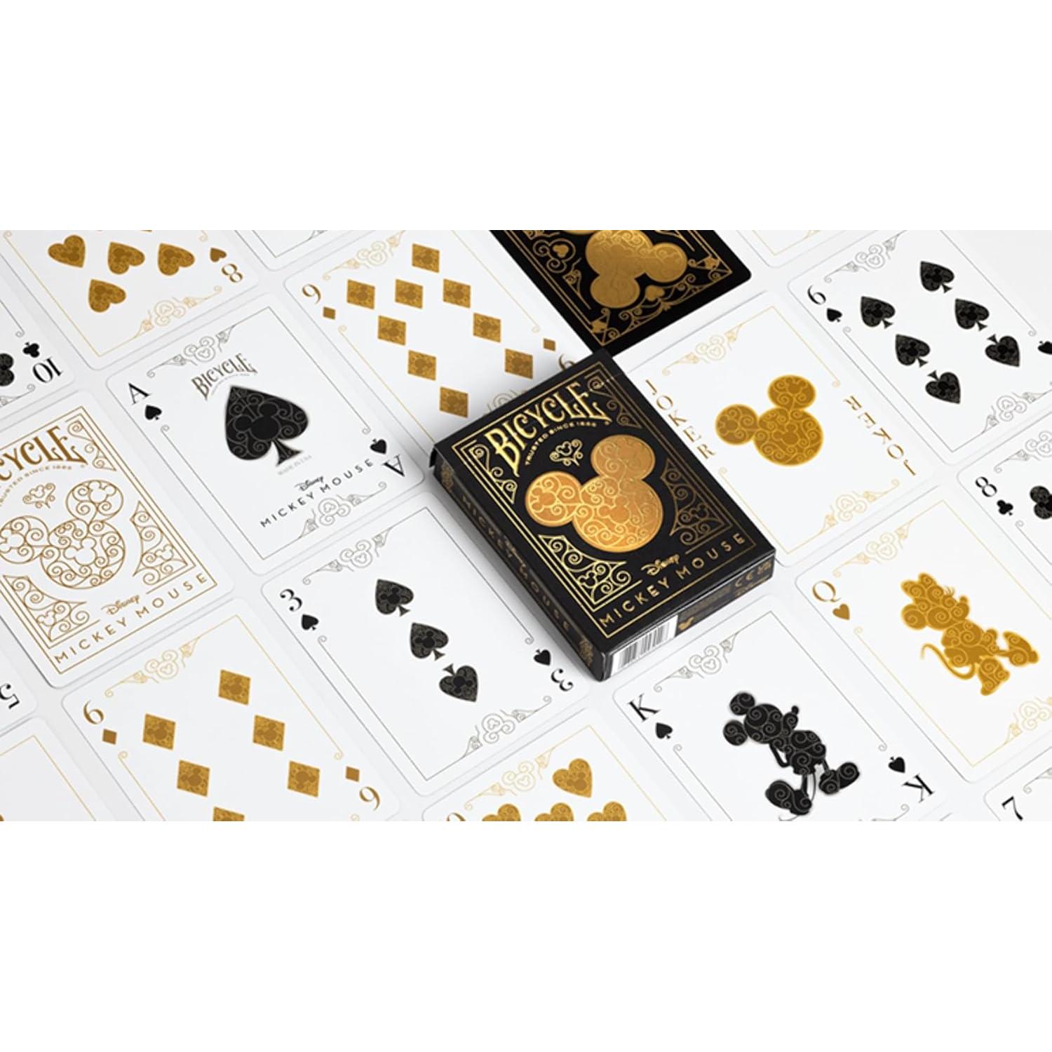 Mazo de Cartas Disney Mickey Mouse - Dorado y Negro - 99.58g