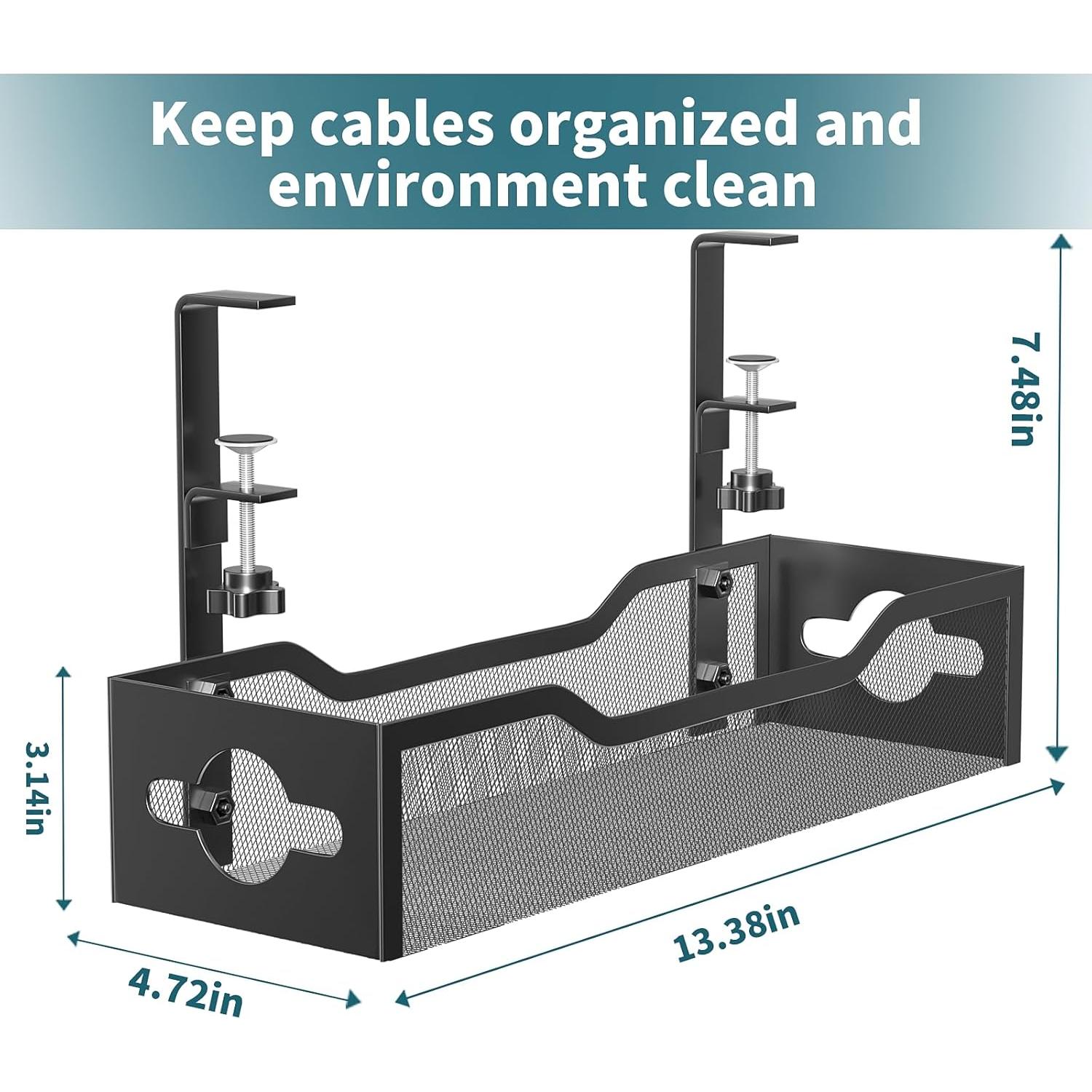 Bandeja de Gestión de Cables Litwaro 33.99 cm Metal Organizador