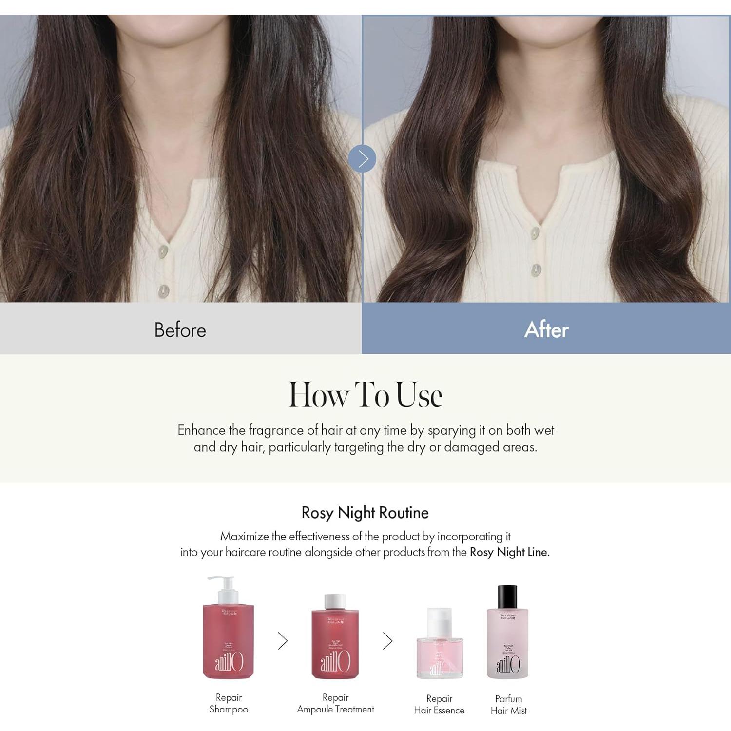 Perfume Capilar Vegano Rosy Night 100ml - Aroma Floral Almizclado