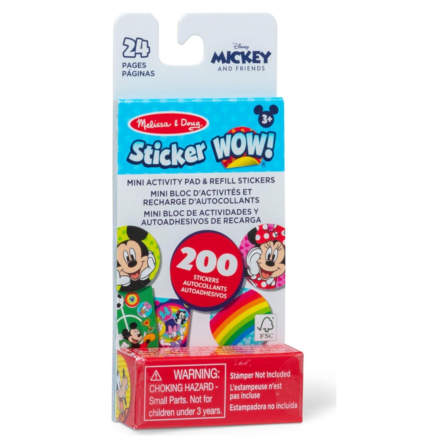 Melissa & Doug Sticker WOW! Mini Pad 200 Stickers Disney