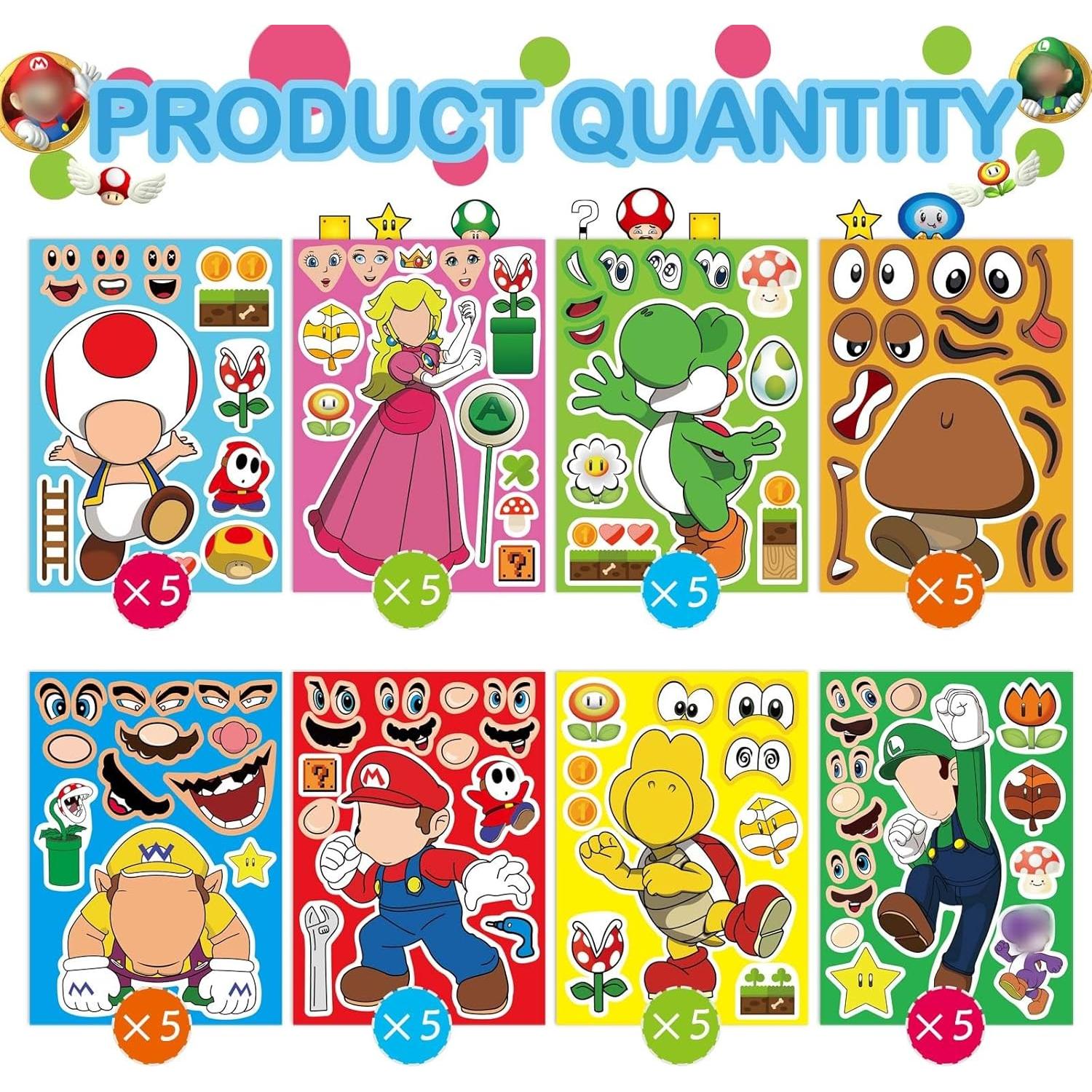 Stickers para Hacer Caras EHQEHQ - 40 Piezas PVC Multi