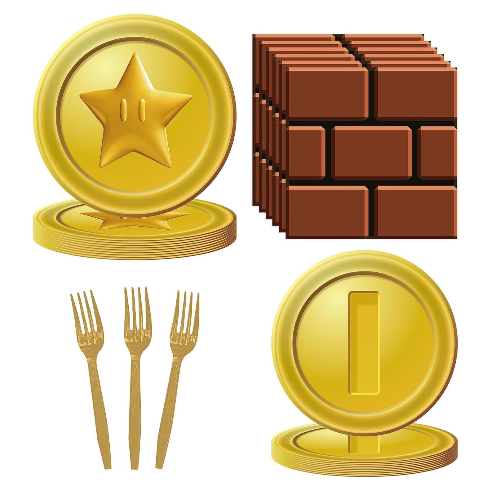 Kit de Fiesta de Cumpleaños Mario Bros 80PCS para 20 Invitados