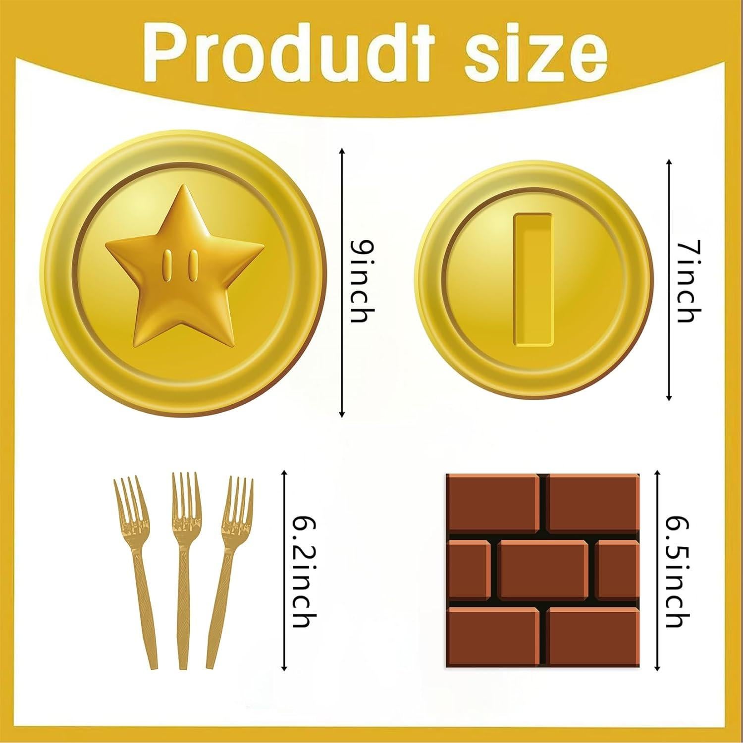 Kit de Fiesta de Cumpleaños Mario Bros 80PCS para 20 Invitados