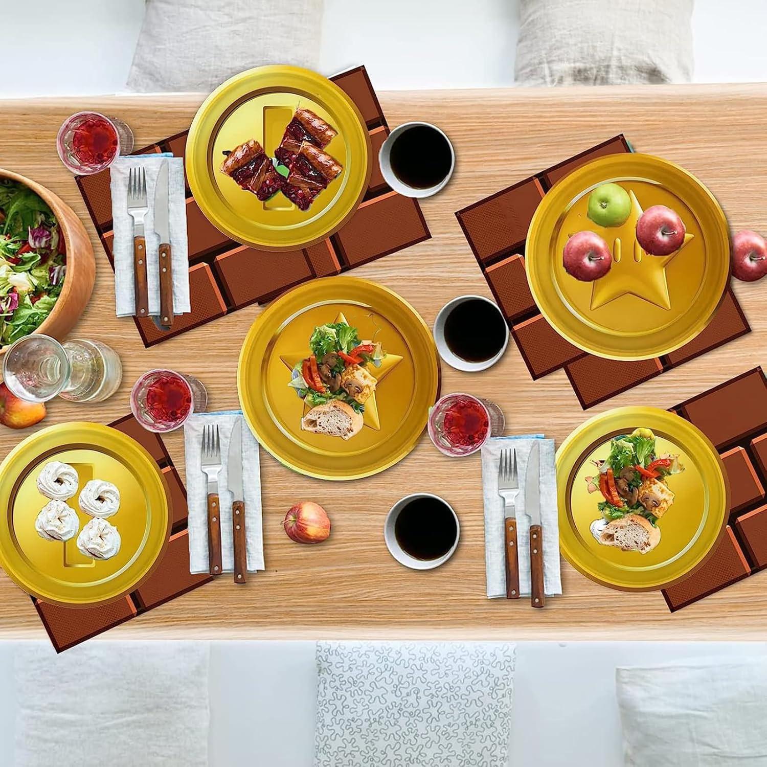 Kit de Fiesta de Cumpleaños Mario Bros 80PCS para 20 Invitados