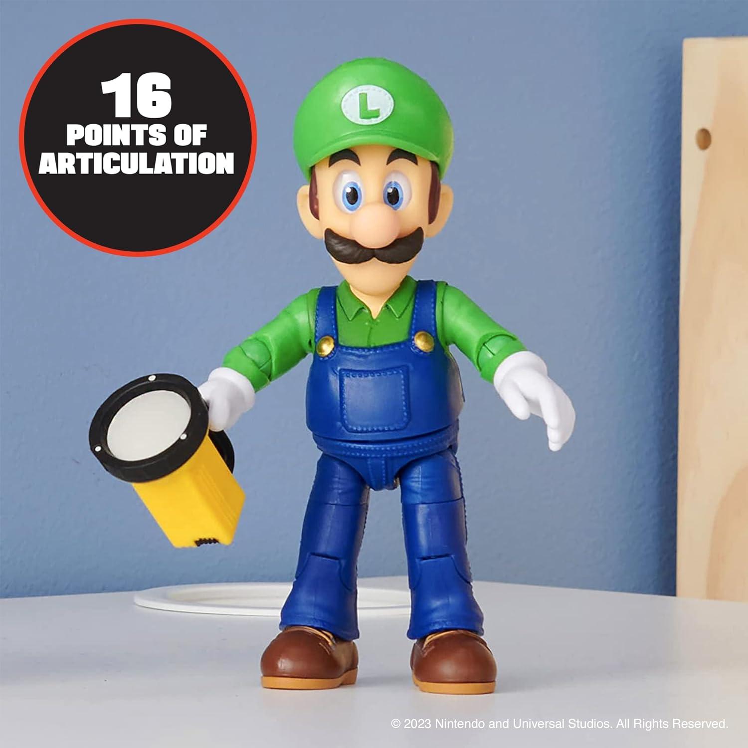 Figura de Acción Luigi 5" The Super Mario Bros. - Jakks Pacific