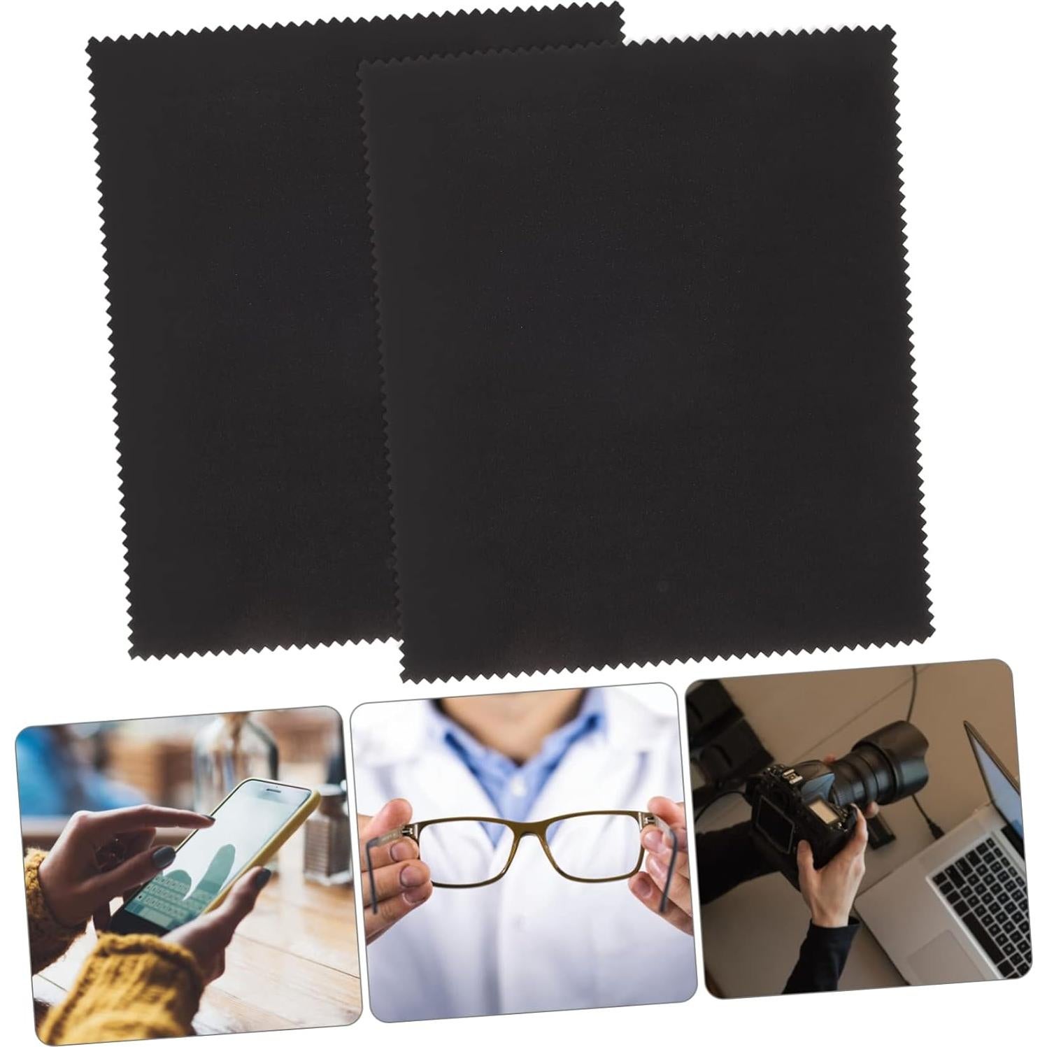 Juego de 20 paños de limpieza de microfibra LRXIYODE negro