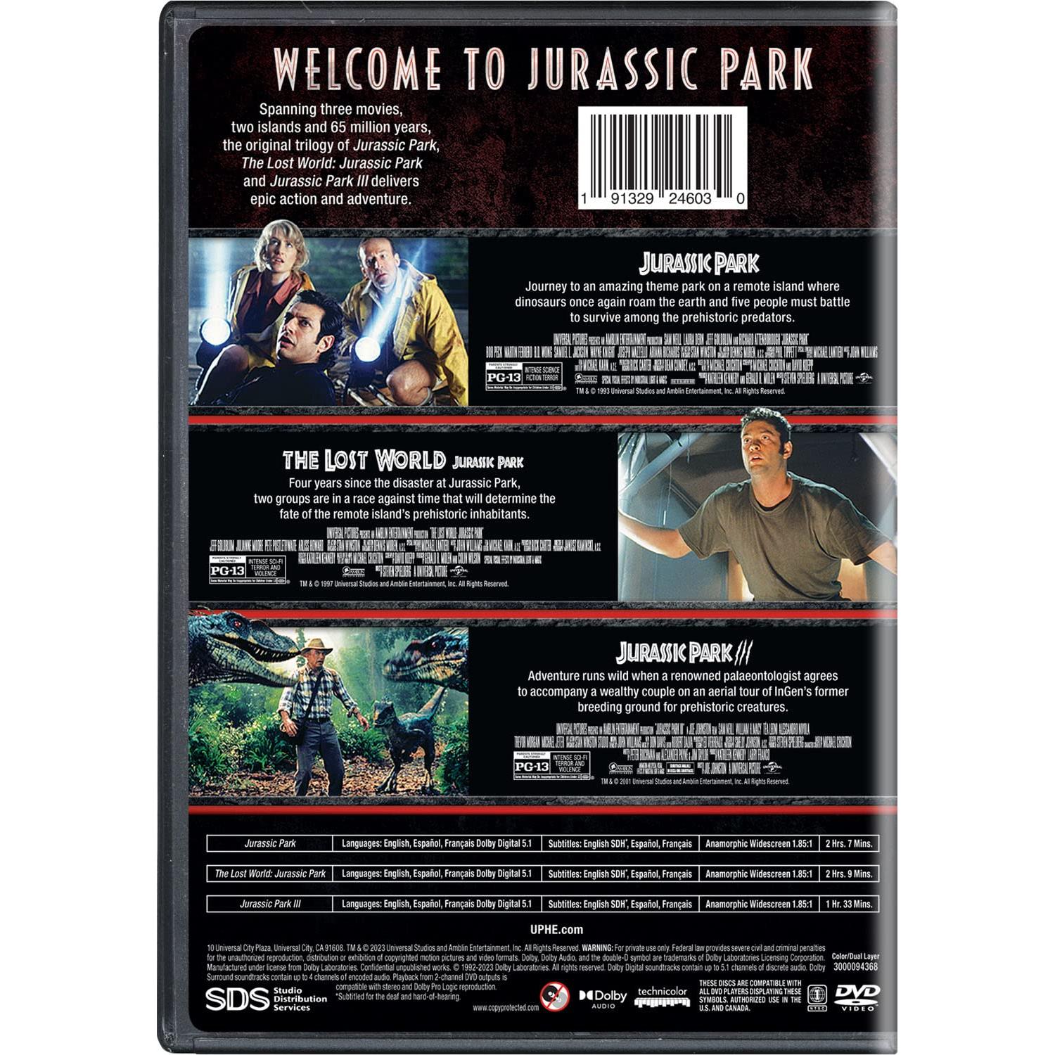 Trilogía Jurassic Park - DVD 3 Discos - Universal Pictures