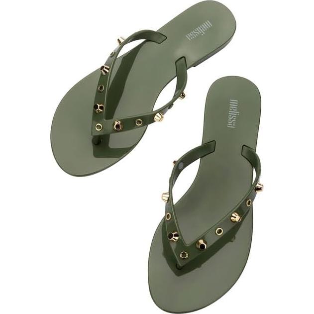 Chanclas Melissa Harmonic Studs II Verde para Mujeres