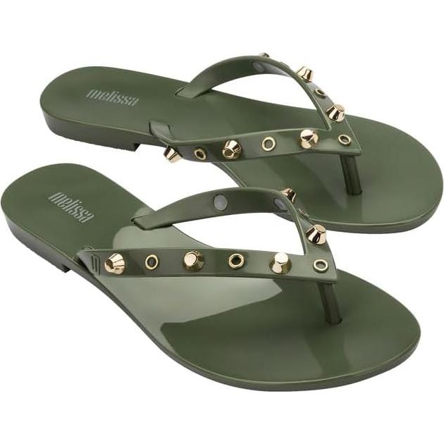 Chanclas Melissa Harmonic Studs II Verde para Mujeres