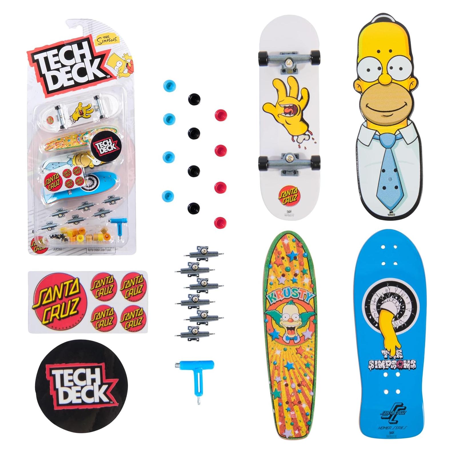 Paquete Ultra DLX Tech Deck 4 Fingerboards Simpsons 109.5g