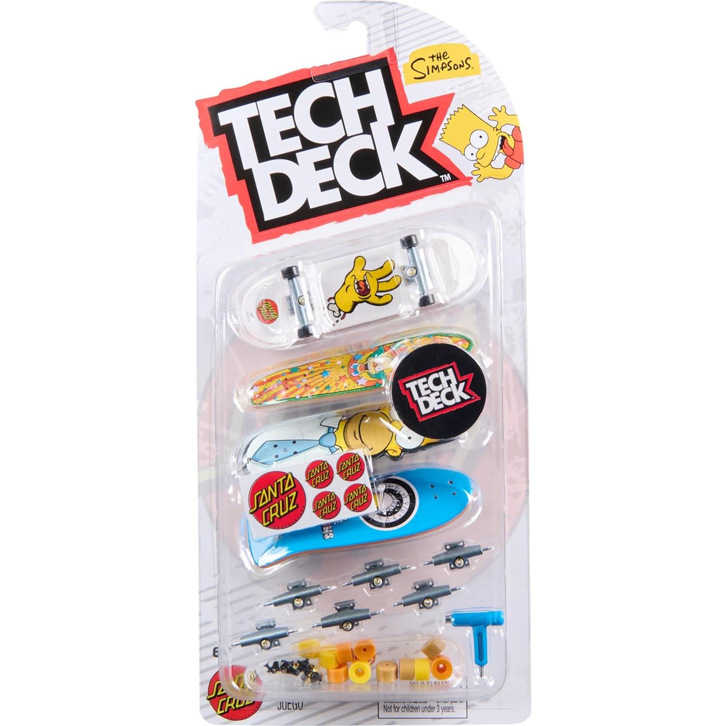 Paquete Ultra DLX Tech Deck 4 Fingerboards Simpsons 109.5g