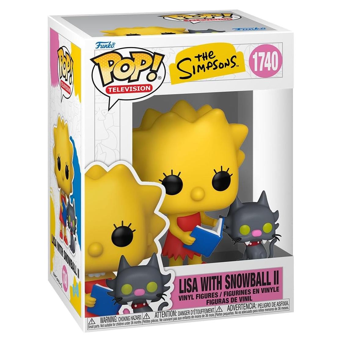 Figura Funko Pop! Lisa Simpson con Snowball II - 9.5 cm - Coleccionable