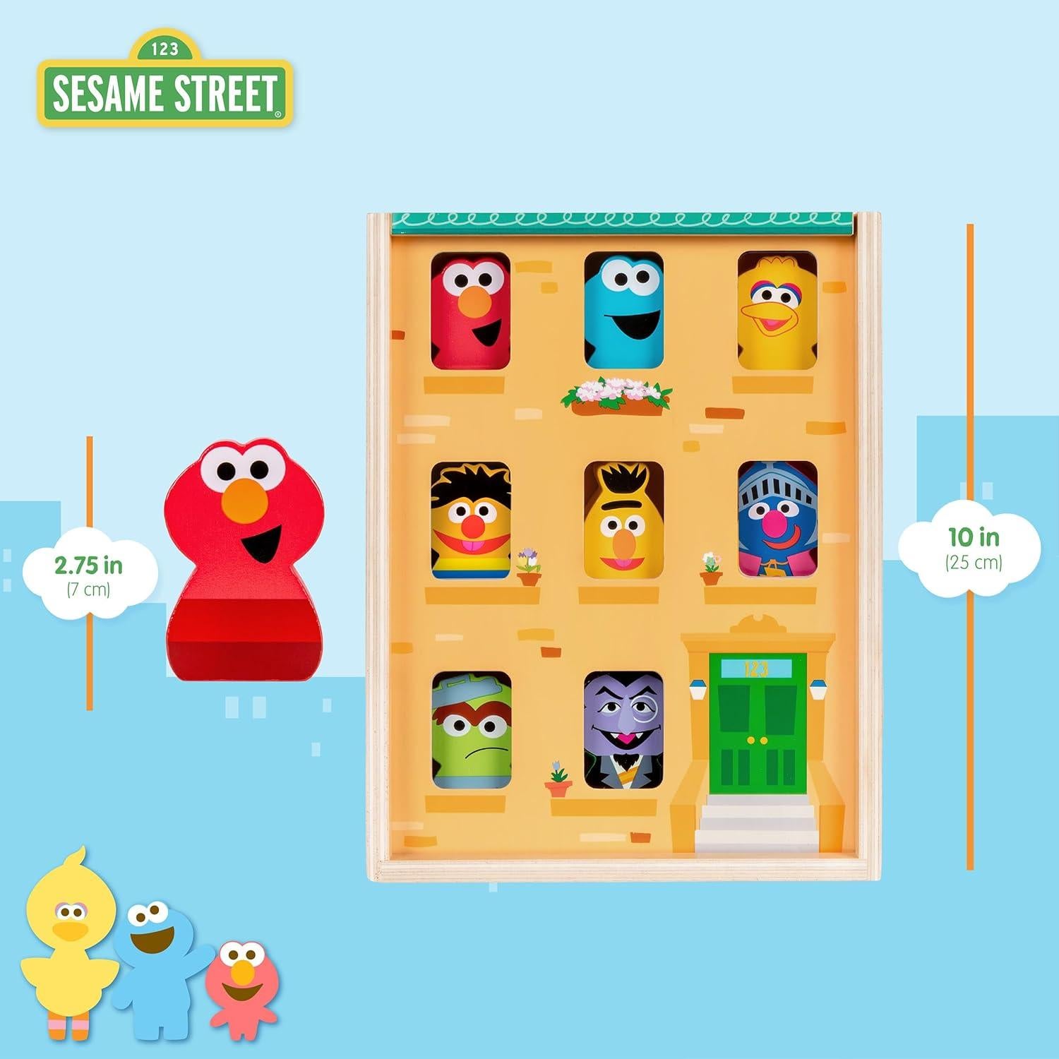 Juego de Bloques de Madera Sesame Street Kids Preferred 9 Piezas