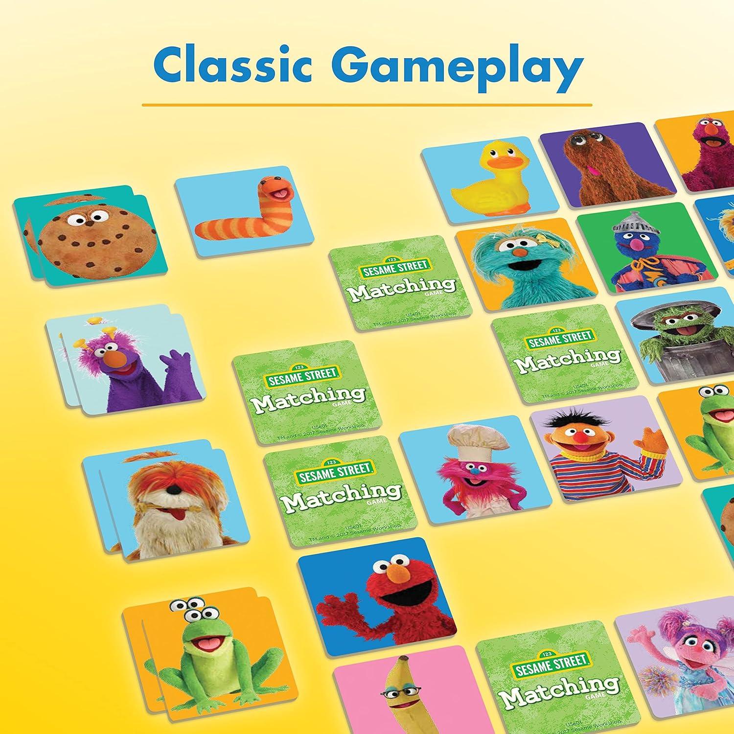 Juego de Memoria Sesame Street Wonder Forge - 72 Fichas para Niños 3-5 Años