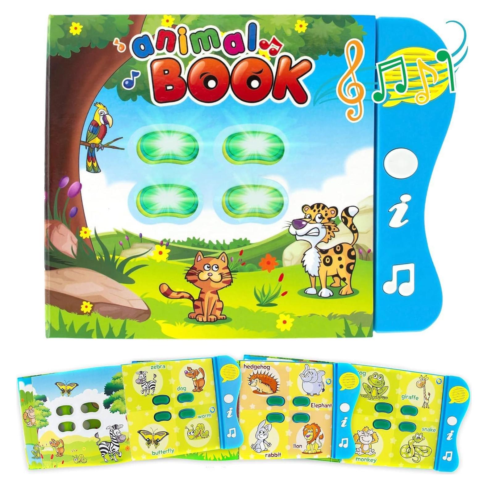 Libro de Sonidos de Animales Boxiki para Bebés 12-36 Meses