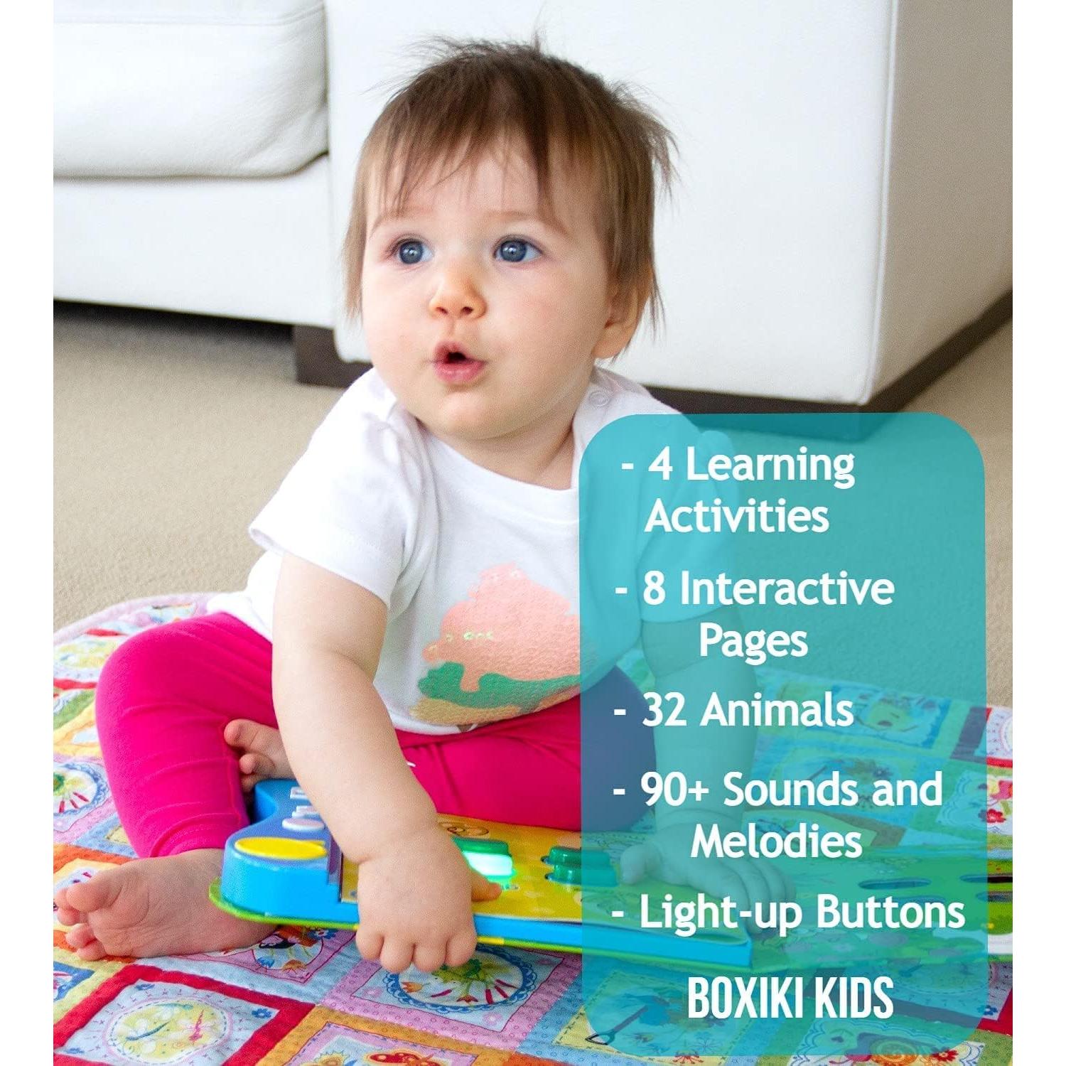 Libro de Sonidos de Animales Boxiki para Bebés 12-36 Meses