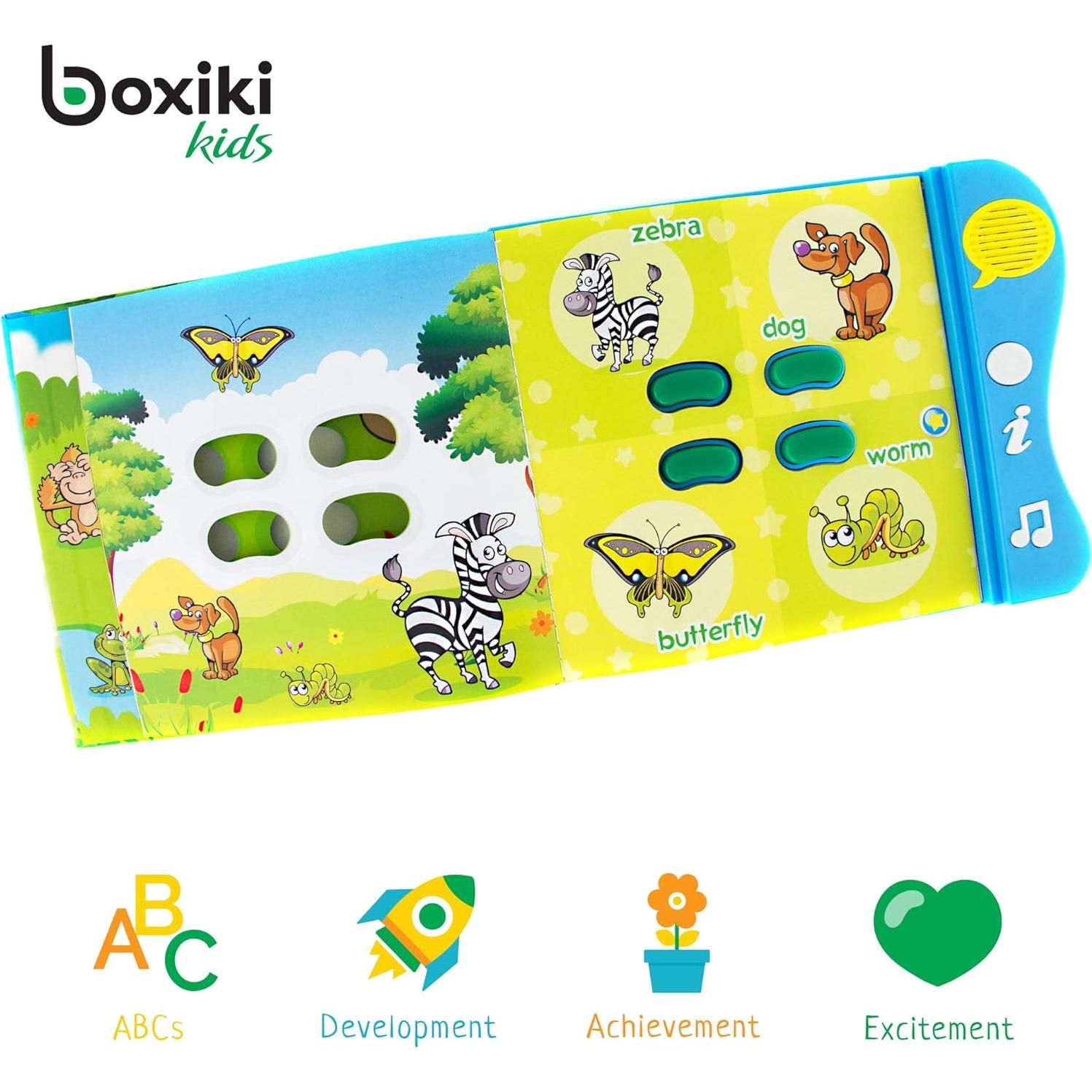 Libro de Sonidos de Animales Boxiki para Bebés 12-36 Meses