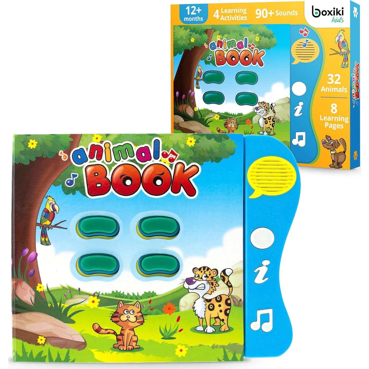Libro de Sonidos de Animales Boxiki para Bebés 12-36 Meses