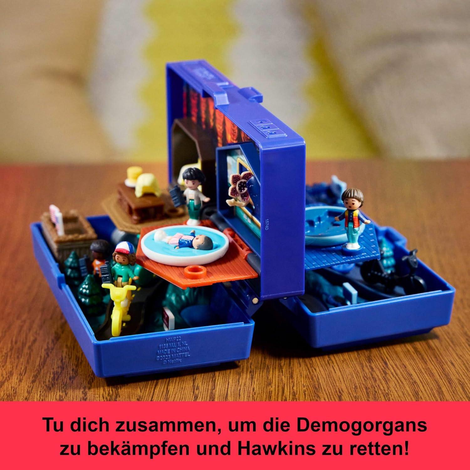 Juego de colección Polly Pocket Stranger Things con 6 muñecas y 10 accesorios