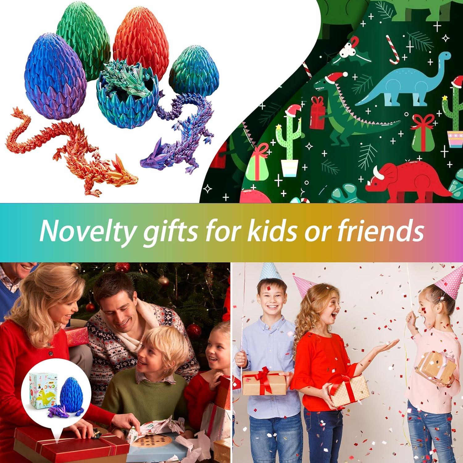 Huevo de Dragón 3D Luminiscente OasisLuxe 38 cm Arcoíris