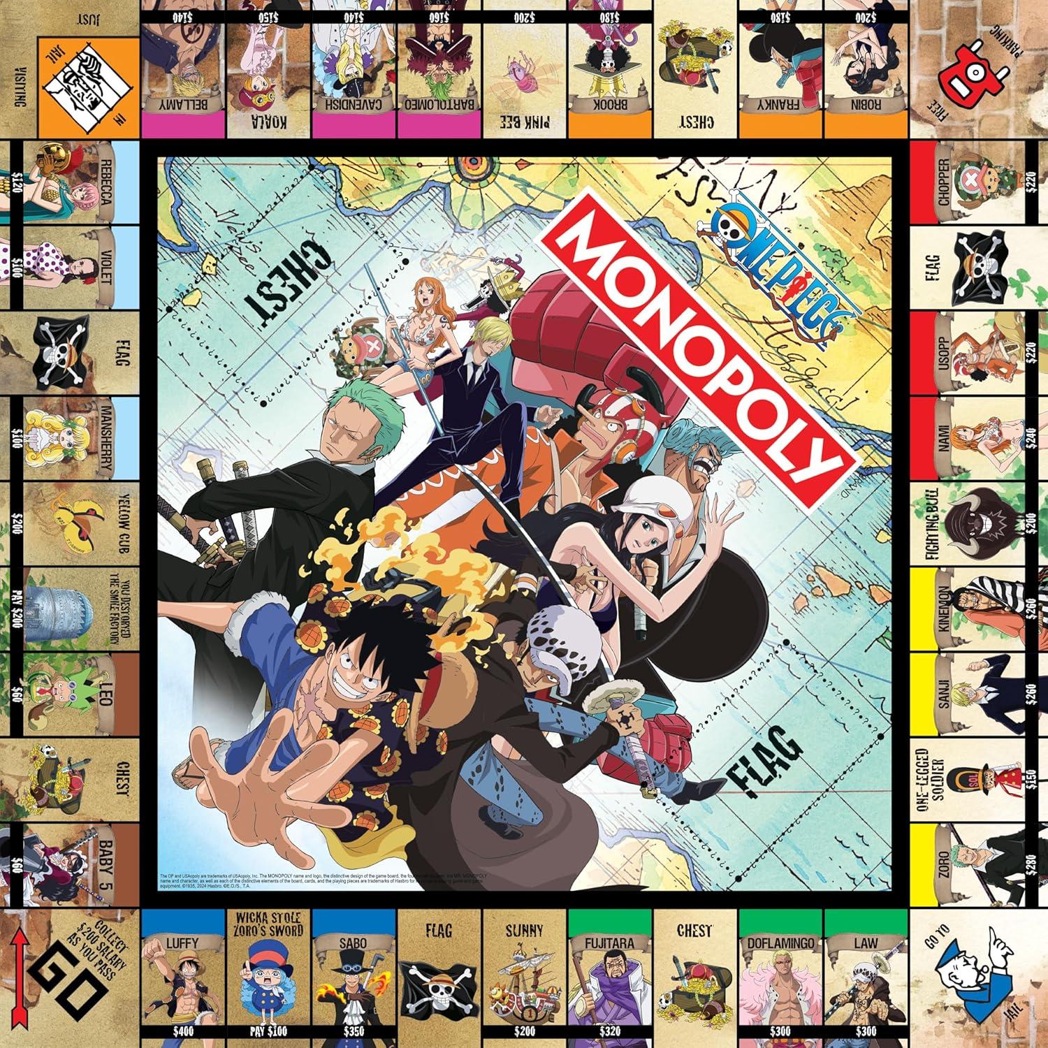 Monopoly One Piece USAOpoly Juego de Mesa 2-6 Jugadores
