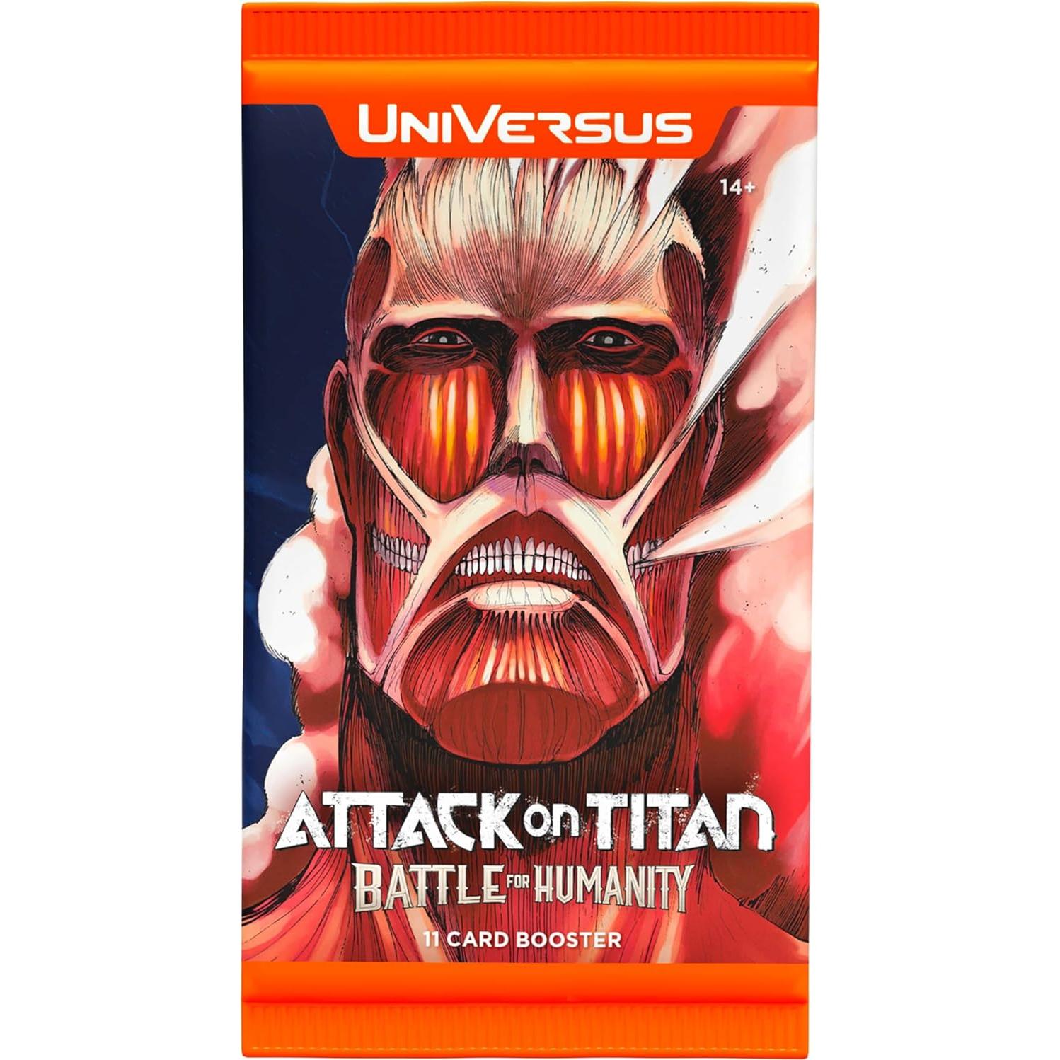 Juego de Cartas Coleccionables UniVersus Ataque de los Titanes - 24 Paquetes de Refuerzo