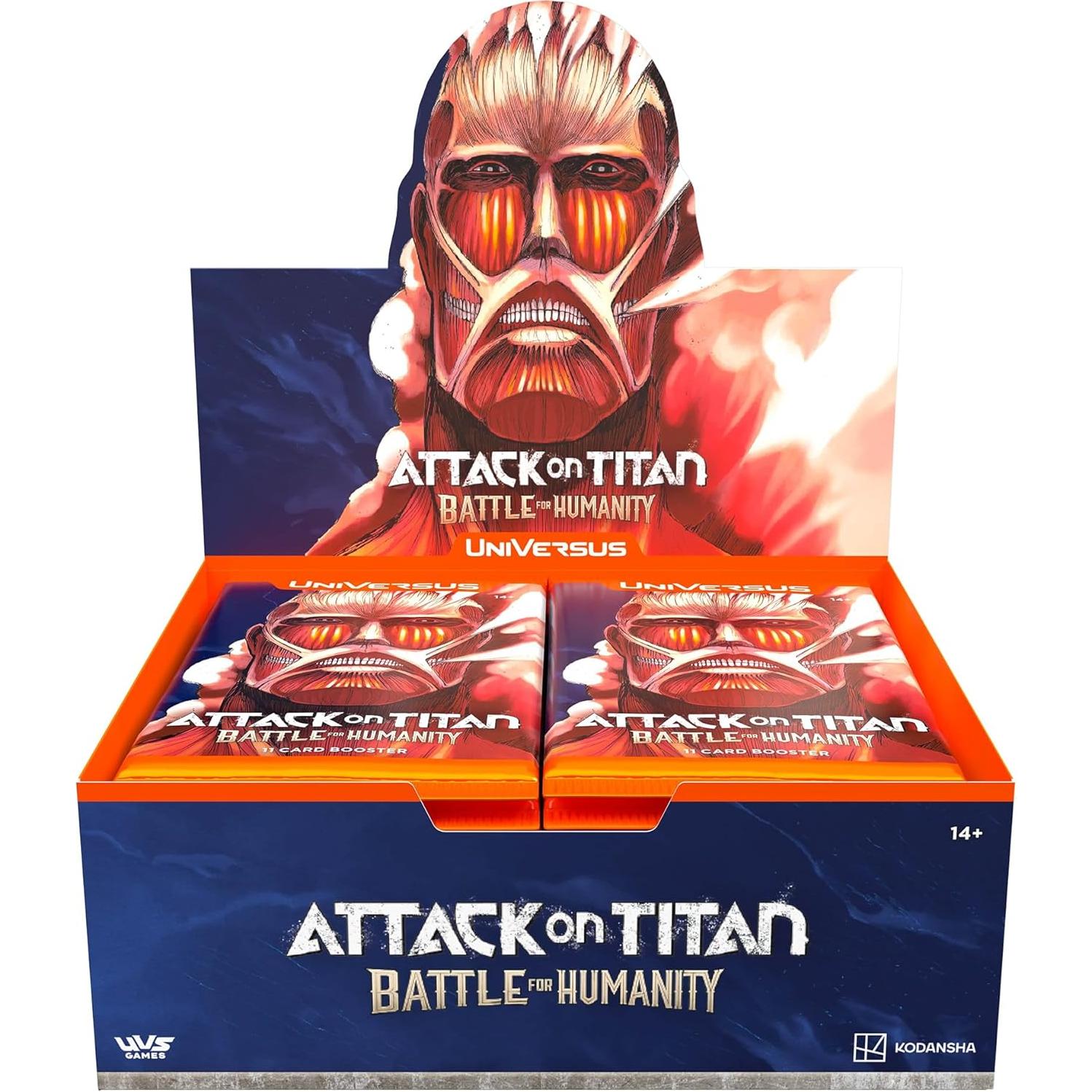 Juego de Cartas Coleccionables UniVersus Ataque de los Titanes - 24 Paquetes de Refuerzo