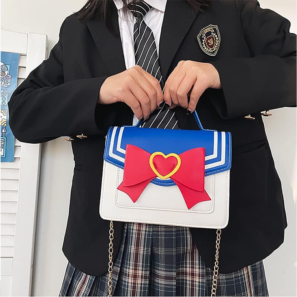 Bolso Cruzado Sailor Moon para Mujeres - Cuero Impermeable 21.6x15x7.9cm