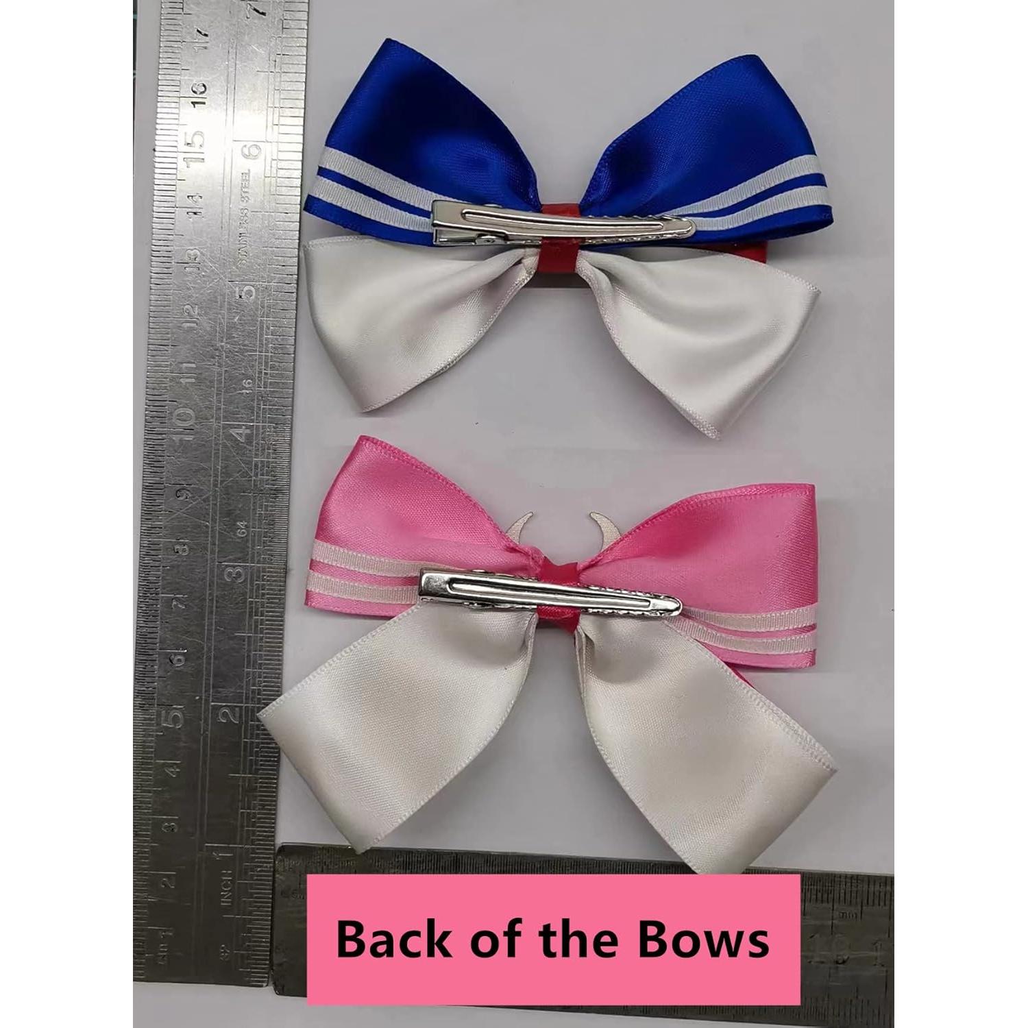 Lazos de Pelo Lunares - Conjunto de 2 Lazos de 9x6.5cm