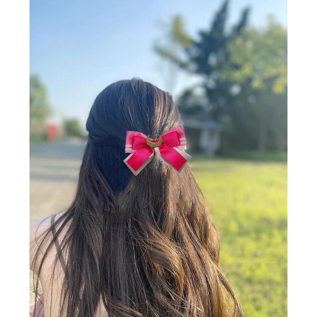 Lazos de Pelo Lunares - Conjunto de 2 Lazos de 9x6.5cm