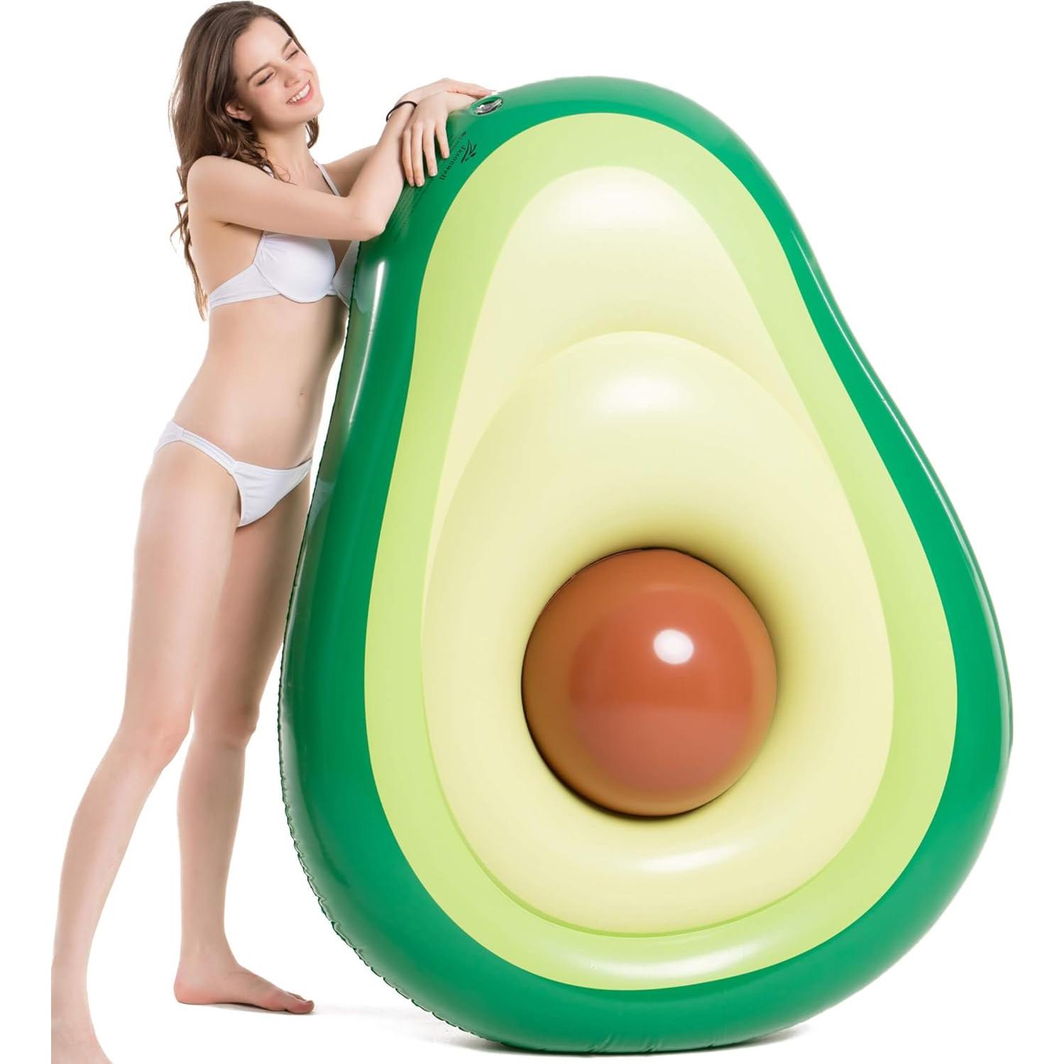 Flotador Inflable Aguacate Jasonwell XL 165x124cm para Niños y Adultos