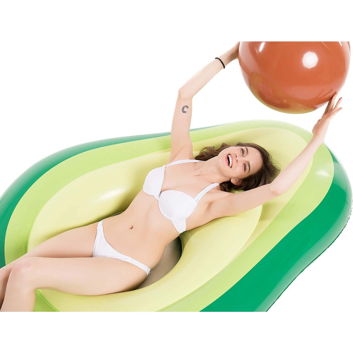 Flotador Inflable Aguacate Jasonwell XL 165x124cm para Niños y Adultos