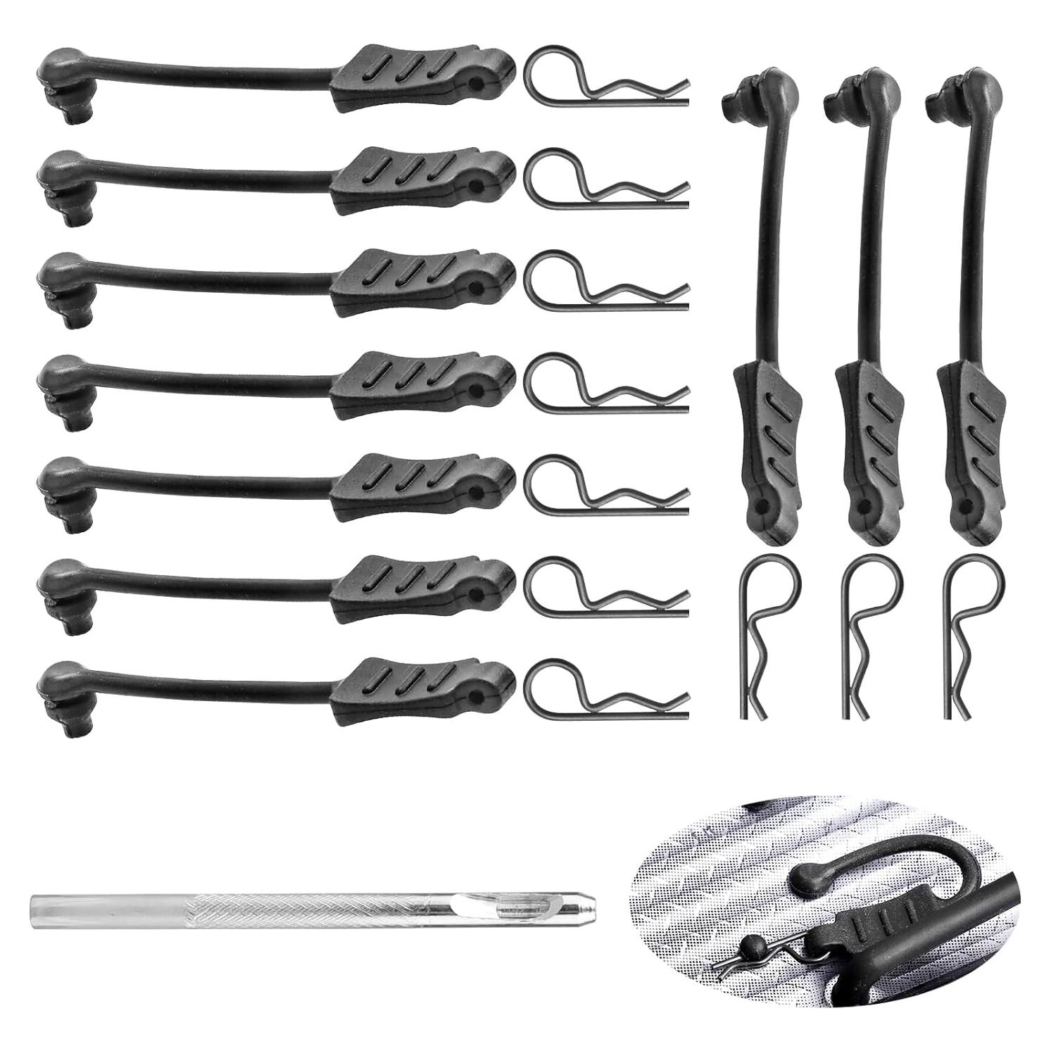 10 Clips de Carro RC AllinRC 0.7mm Varilla Universal 1/24 1/28