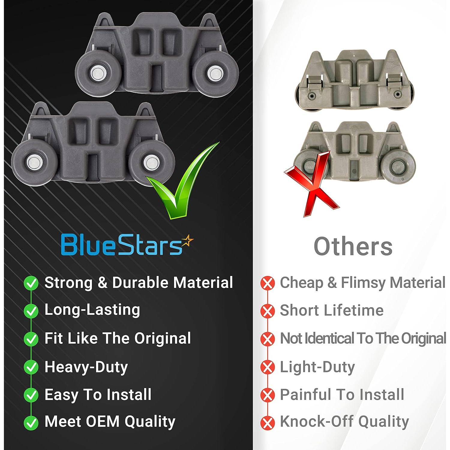 Rueda de estante lavavajillas BlueStars W10195416 - Paquete 4