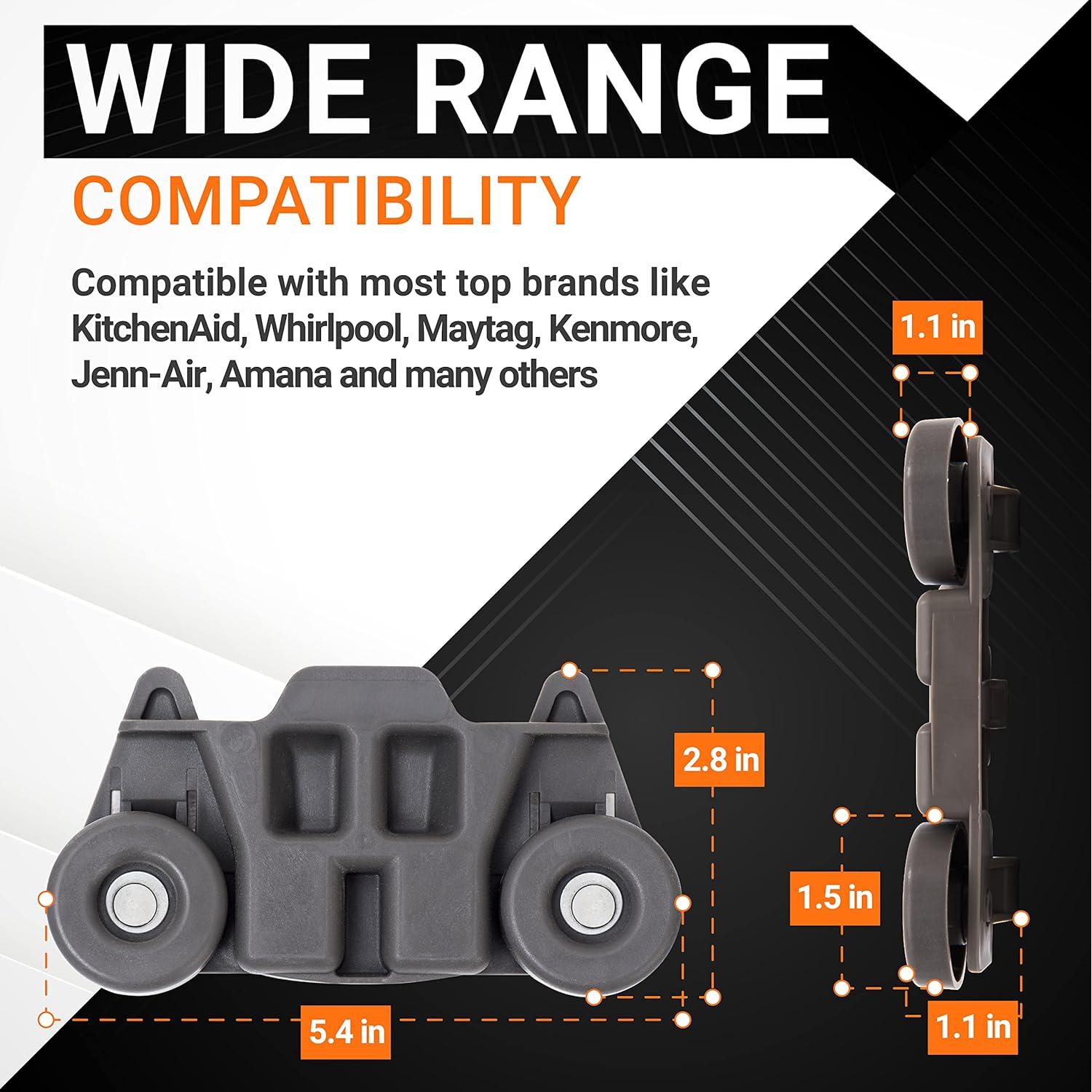 Rueda de estante lavavajillas BlueStars W10195416 - Paquete 4