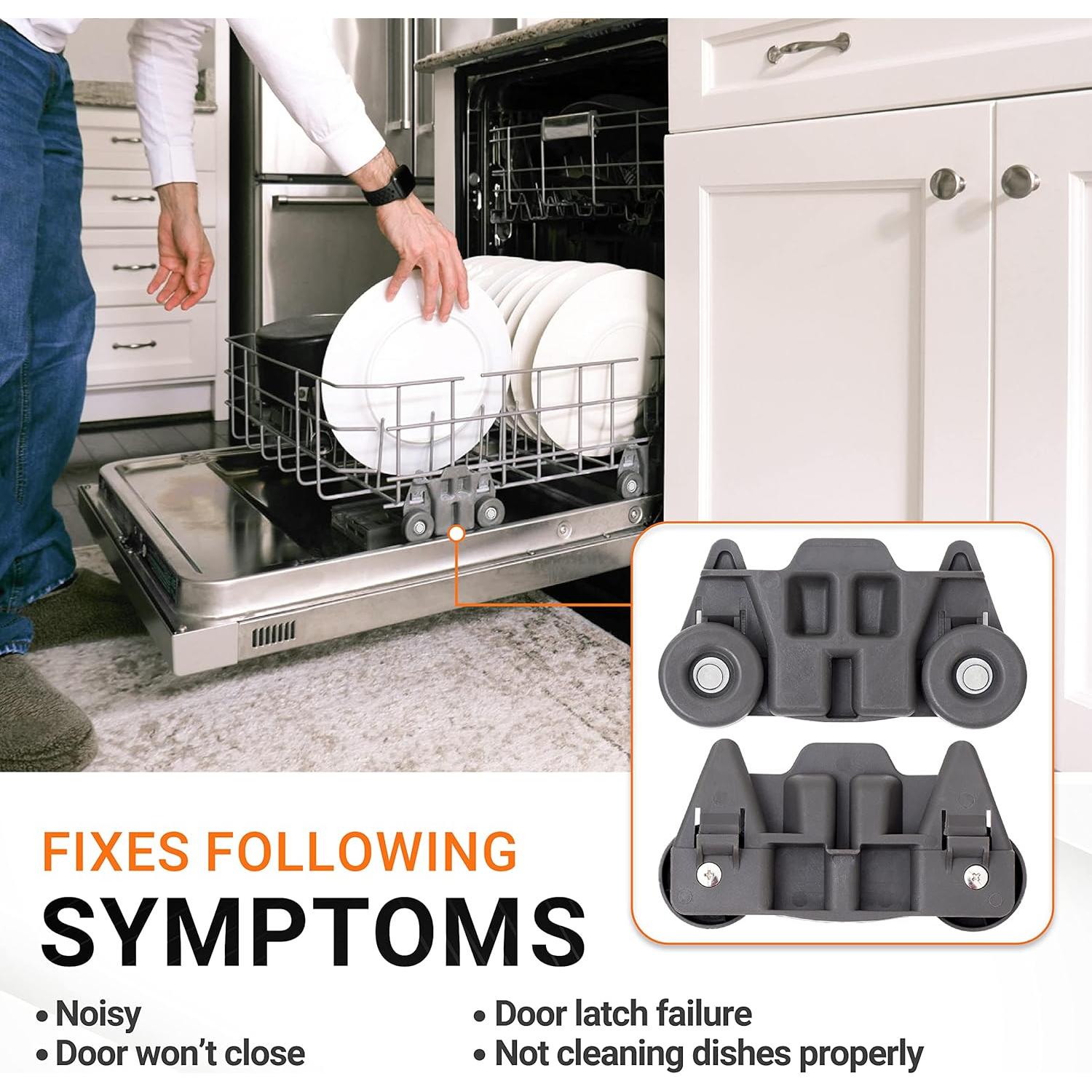 Rueda de estante lavavajillas BlueStars W10195416 - Paquete 4