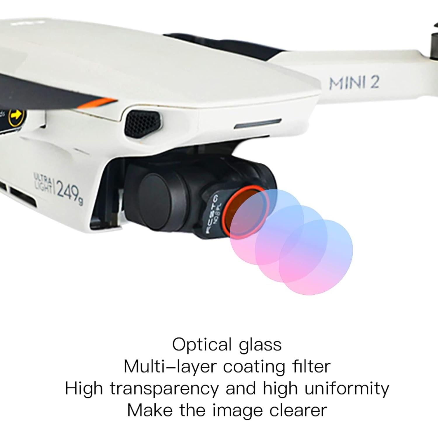 Juego de Filtros ND RCGEEK para DJI Mini 2 y Mavic - 4 Piezas