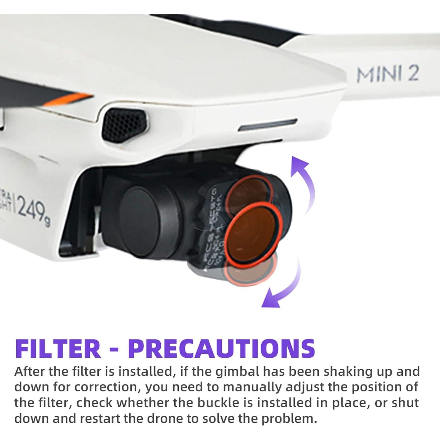 Juego de Filtros ND RCGEEK para DJI Mini 2 y Mavic - 4 Piezas