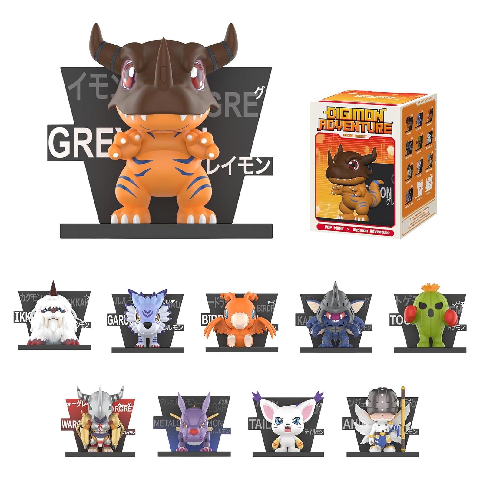 Figuras de Imanes de Nevera Digimon Adventure POP MART - Caja Individual