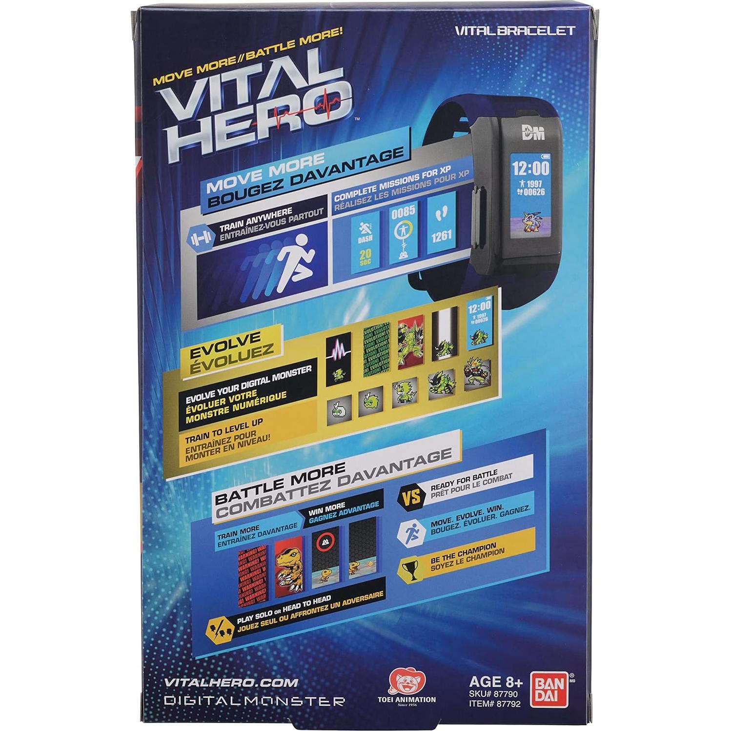 Bandai Namco Vital Hero Reloj Digital Fitness Azul