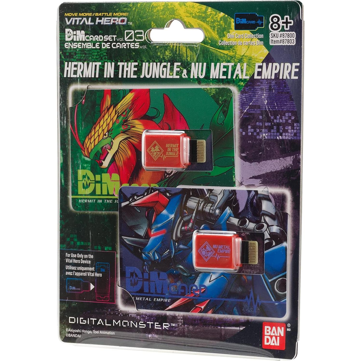 Paquete de Tarjetas Dim Vital Hero Bandai - Ermitaño Selva y Nu Metal