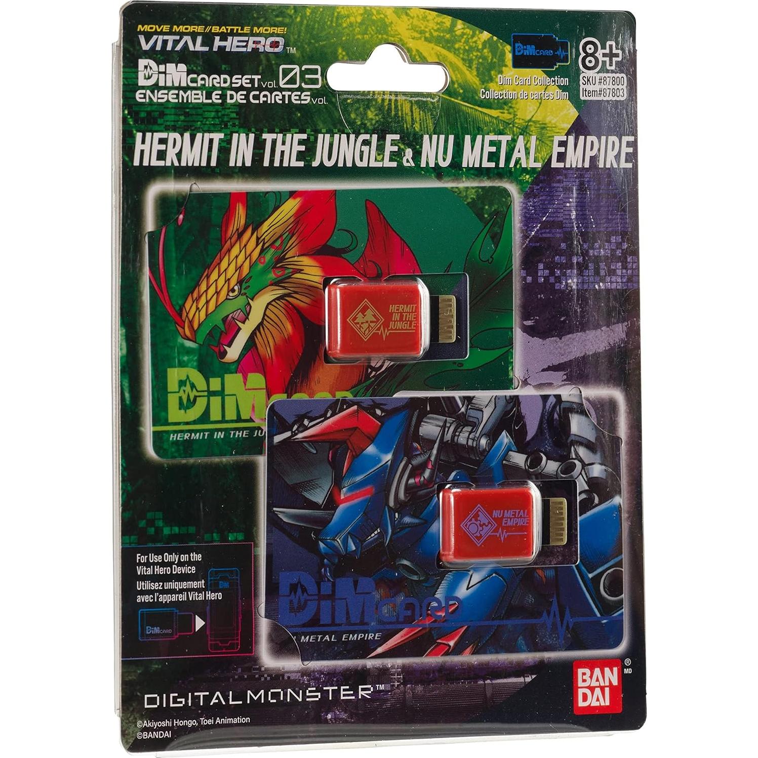 Paquete de Tarjetas Dim Vital Hero Bandai - Ermitaño Selva y Nu Metal