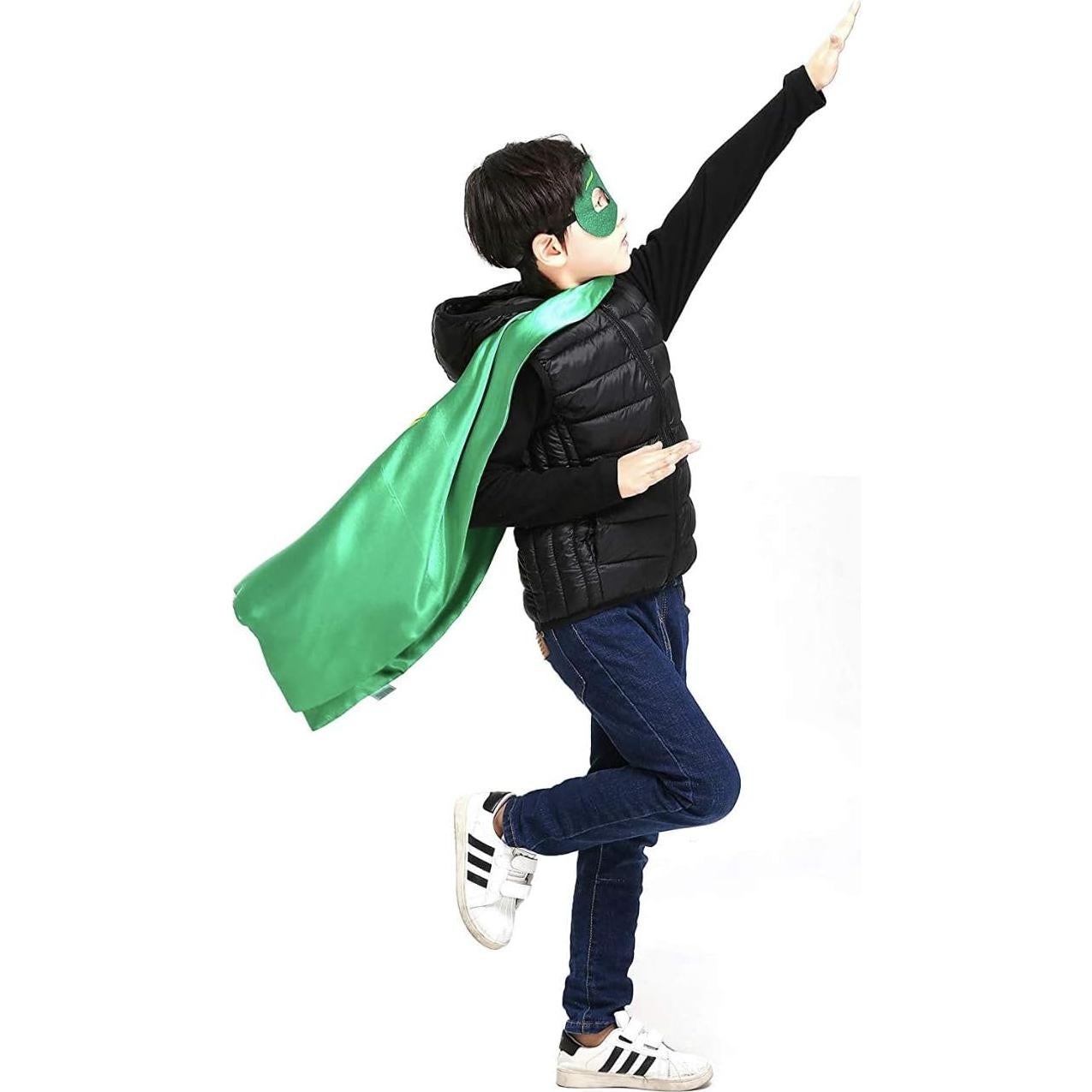 Capes de Superhéroe Maribus-FL con Máscaras y Pulseras - Niños 2-12 Años